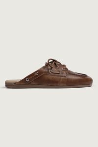 PW49 BOAT LOAFER MULE - BRUSHED SUEDE