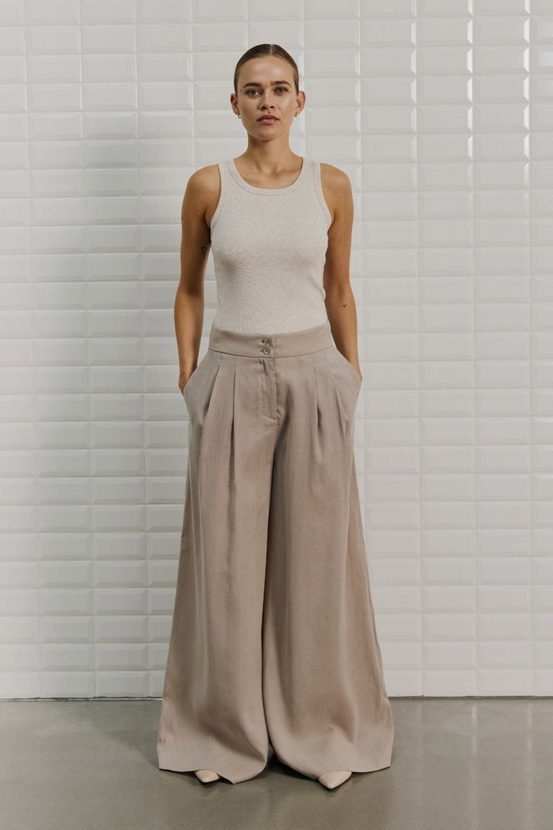 Withblack WBLMARLEEN TAILORED WIDE PANTS