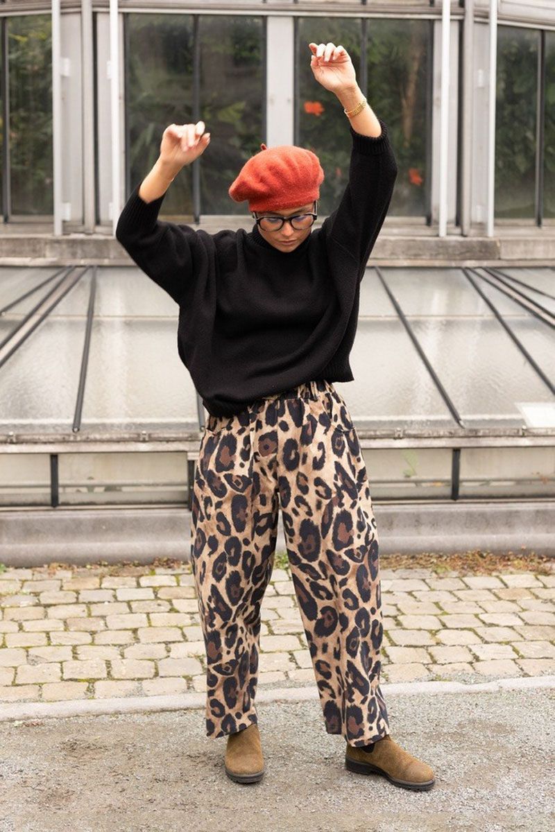 Black rose PANTS FLANTERA